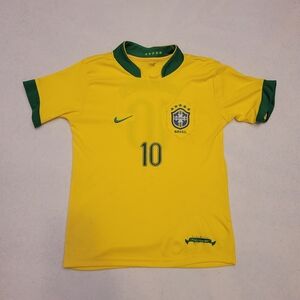 Kids Brazil Soccer Jersey - Yellow and Green